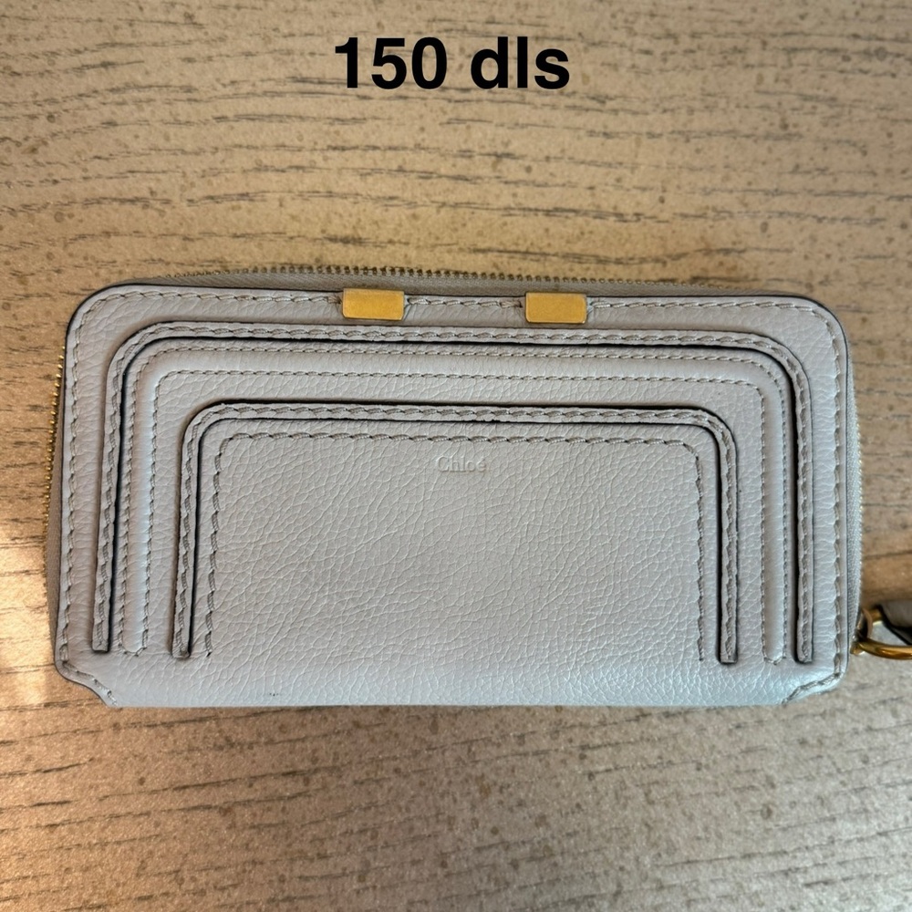 Gray Leather Wallet CHLOE